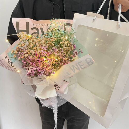 Full star gift box packaging dried flower bouquet to send gi