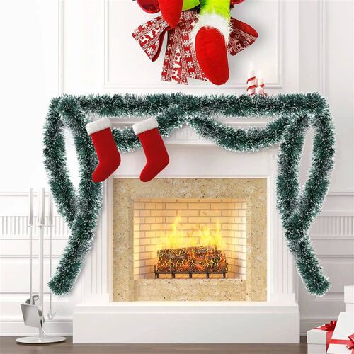 200CM Christmas Ribbon Garland Xmas Tree Foil Pull Flower Ri