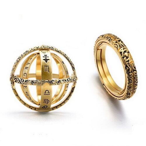 Vintage Astronomical Ball Rings For Women Men Creative Compl