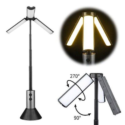 Multifunctional Tent Lamp Telescoping Stand Garage