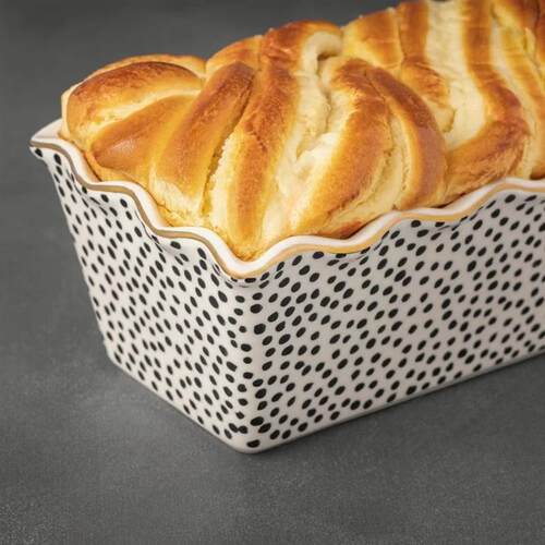 9 Inch Nonstick Ceramic Loaf Pan Dot Pattern Bakeware Oven S