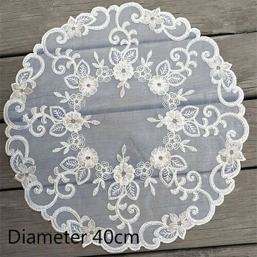 NEW Embroidery table place mat Christmas Flower rose Cloth m