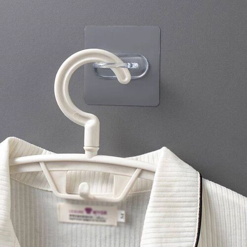 10pcs Multifunctional Wall-Mounted Round Hooks Free Punching