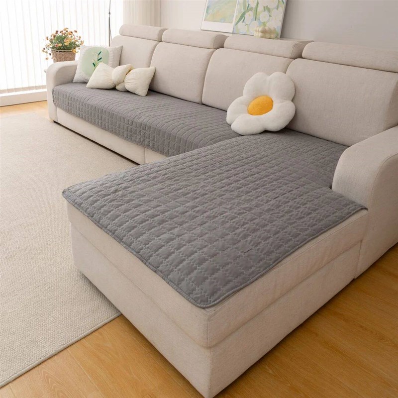 2pcs/Set Simplized Waffle Quilting Sofa Cover for Lounge Sof图片
