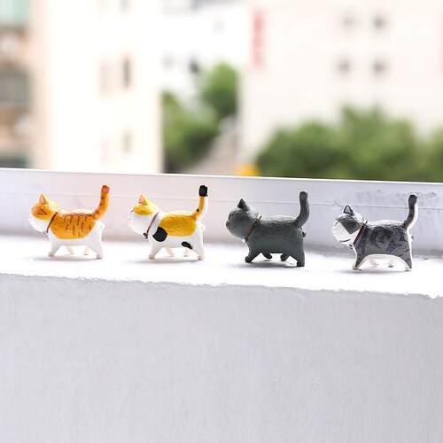 Cute Cat Ornaments Kawaii Bell Cat Animal Fairy Garden Figur