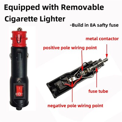 Car Cigar Lighte Power Plug Replacement 12/24V DC Adapter Ch