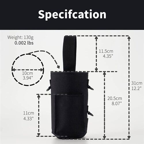Magnetic Gym Water Bottle Bag Holder, Built-in Magnet for Ea