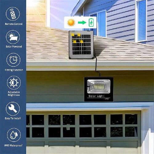 Solar Powered Wall Floodlight IP67 Waterproof Smart Wall