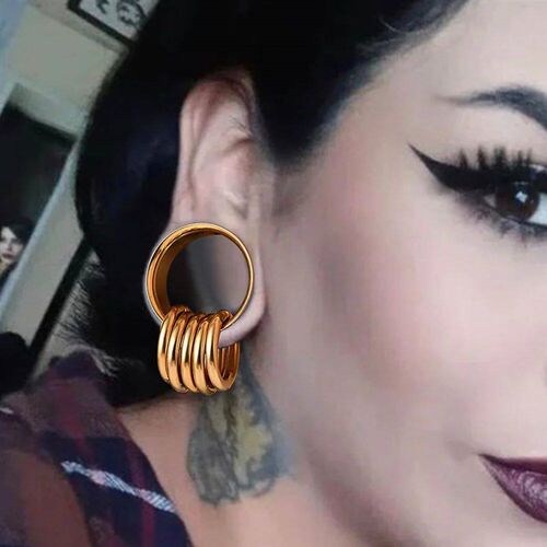 Doearko 2PCS New 316 Stainless Steel Fashion Ear Plugs Tunne