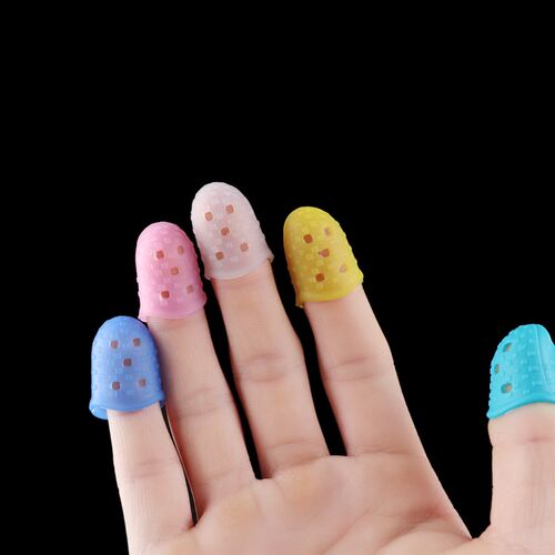 4 PCS Colorful Silicone Guitar Fingertip Protector Non-Slip