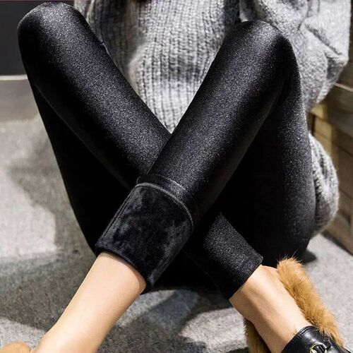 Autumn Winter Thick Leggings Fashion Solid Slim Pants Lady f