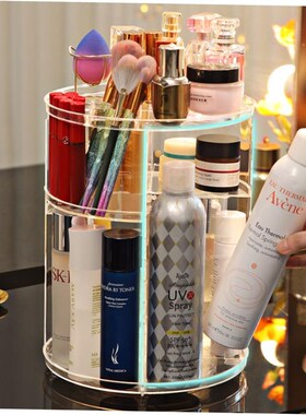 360 Degree Rotating Cosmetic Storage Box Makeup Organizer