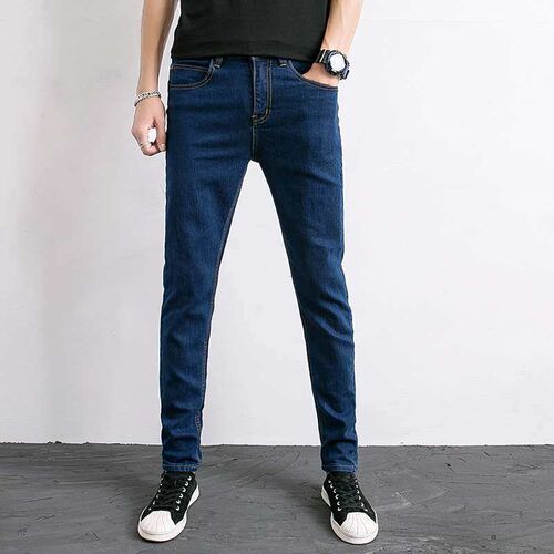 Mens Jeans Stetch Pure Black Pure Blue Skinny Pants Mens t