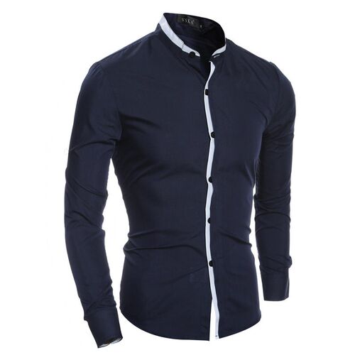 Autumn and winter new fashion stand collar color matching pl