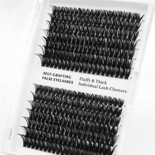60d Hot Melt Hair Segmented False Eyelashes 14 Rows Of Natur