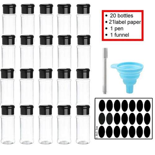 Spice Jars Set 5/10/15/20PC Jars for Spices Salt and Pepper