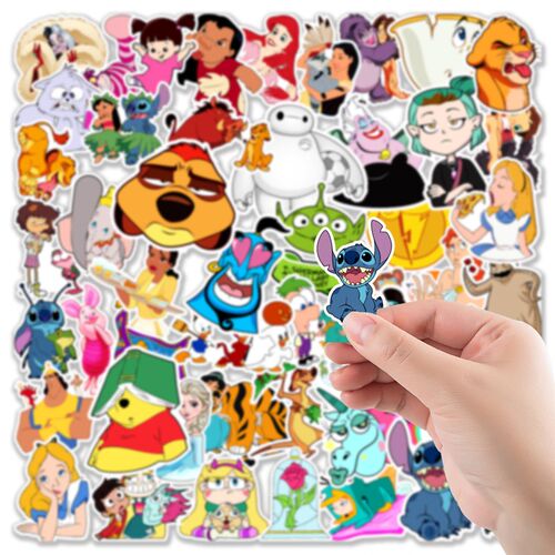 2023New 50pcs Disney Mix Cartoon Anime Stickers Graffiti