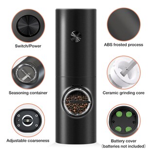 Automatic Salt LED Lig And With Pepper Mill Electric Grinder