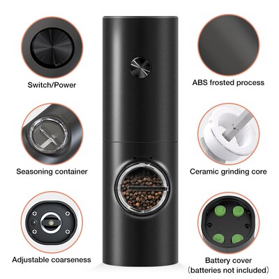 Automatic Electric Mill Pepper And Salt Grinder With LED Lig