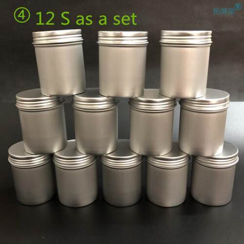3 Sizes&4 Sets Aluminum Storage Spices Case Coffee Candy