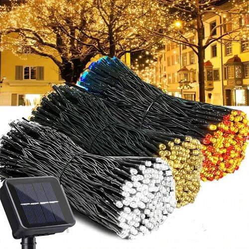 Solar Powered Outdoor Fairy Lights IP65 Waterproof 8 Lightin
