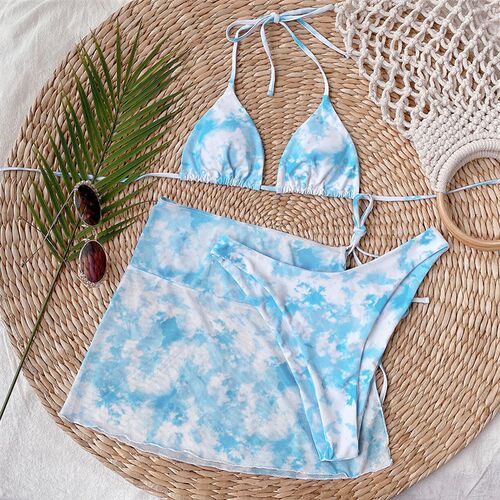 2021 Sexy Three Pieces Bikini Set Women Bikini With Skirt Sw