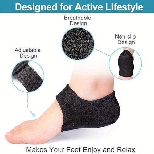 Heel Cushion Cover 硅胶后跟套魔术贴减震保护套垫