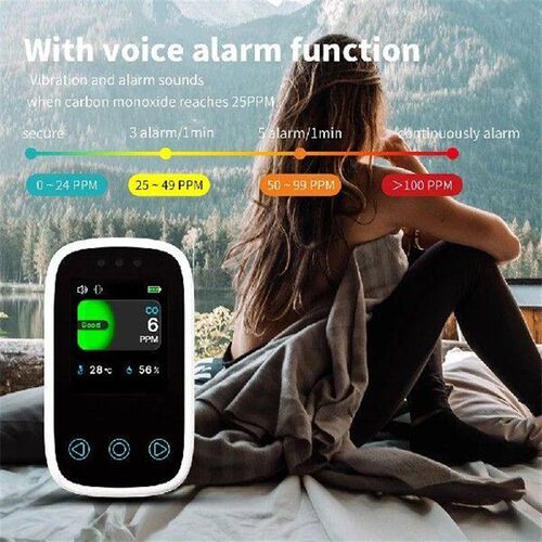 3 in 1 Mini CO Detector NDIR Sensor Portable Carbon