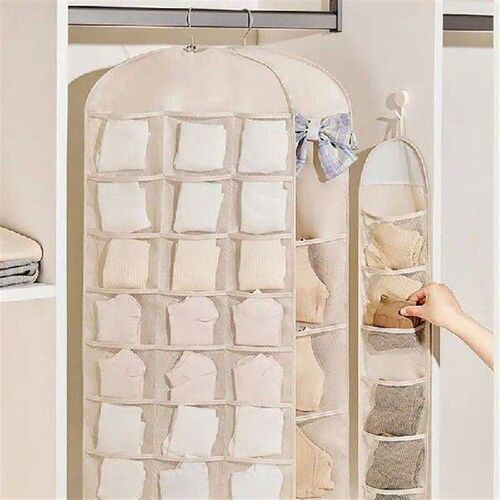 Bra Hanger Dual Sided Lingerie Organizer With Mesh Pockets