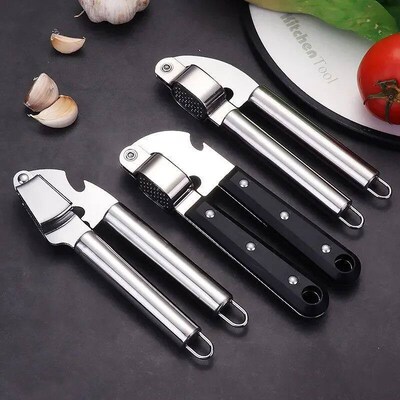 Manual garlic press stainless steel garlic puree machine kit