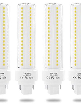 Lustaled Gx24q/G24q 4-Pin Base Light Bulbs, 12W Gx24 LED