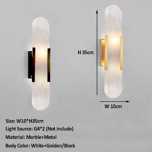 Natural Marble Wall Lamp Living Room Bedroom Bedside Decorat