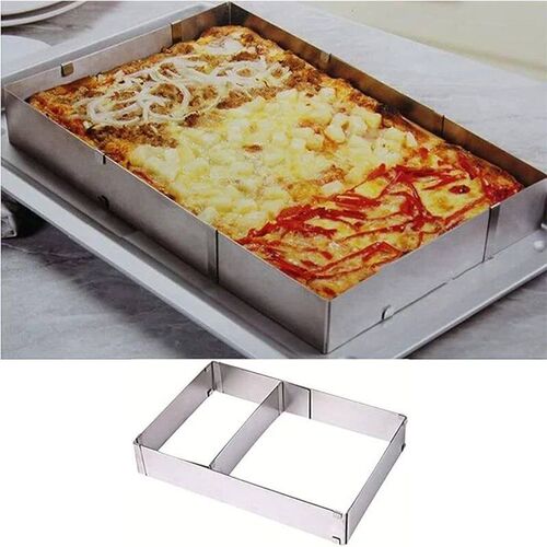 Rectangular cake mold ring, adjustable stainless steel squar