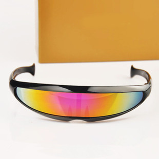 Vvsoo Futuristic Narrow Cyclops Sunglasses UV400 Personality