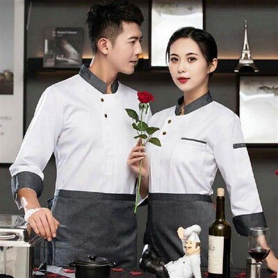 Stand Collar Long Sleeves Multi Pockets Buttons Closure