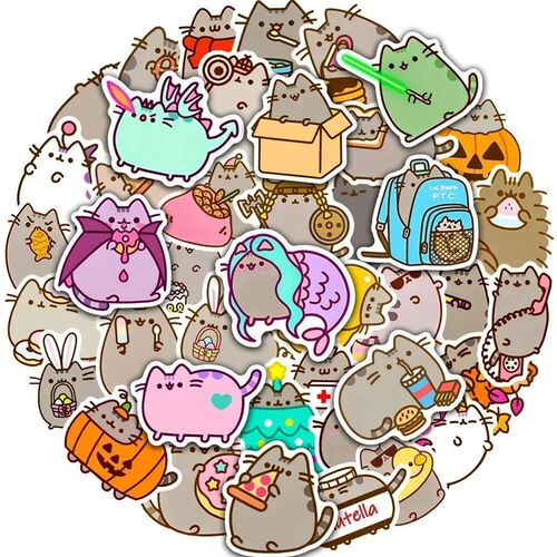 50/100PCS Cute Kawaii Chunky Cat ers Pak Deal Stationery Sra