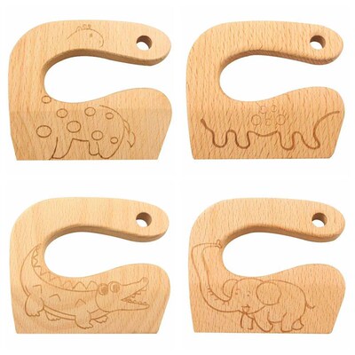 1~10PCS Safe Wooden Kids Knife Cooking Toy Simulation Fruit