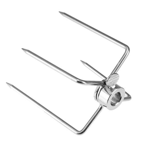 2Pcs Picnic Charcoal BBQ Fork 10cm 4 ed Grilled Beef Kebab S