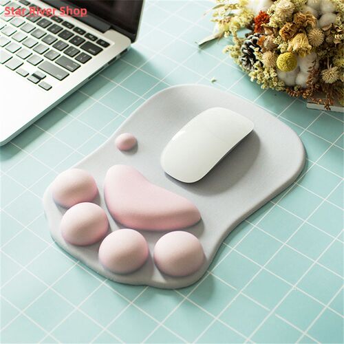 Cute Cat Paw Mouse Pad Kawaii Gaming Desk Pad Nonslip Silico