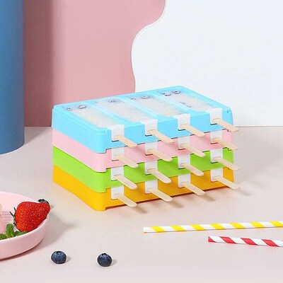 Ice Cream Silicone Mold Sorbet DIY Homemade Popsicle Making