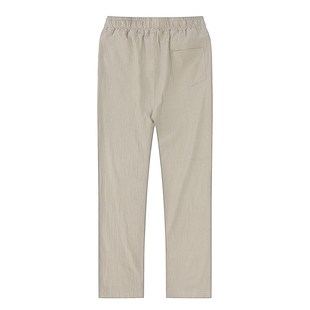 Mens Cotton Linen Pants Male Autumn New Breathable Solid Co