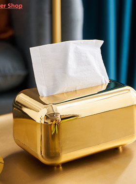 Golden tissue boxes Storage Napkin holder kitchen tissue box