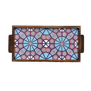 饰仪式 郁金香花纹民族风陶瓷木托盘餐盘家居装 感 土耳其风格 定制款