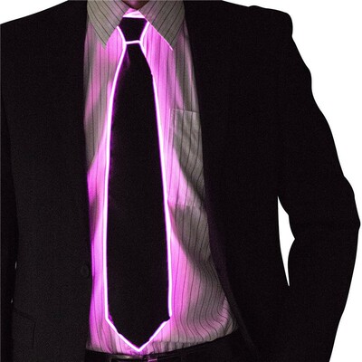 Awesome EL Wire Tie Flashing Cosplay LED Tie Costume Anonymo