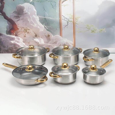 Thick bottomed cookware set 加厚复底锅具套装