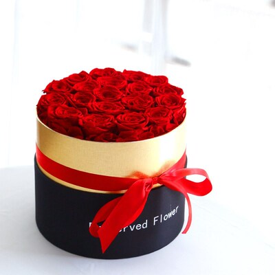 Flower Box Preserved Flower Holiday Gift Hug Bucket Gift E-c