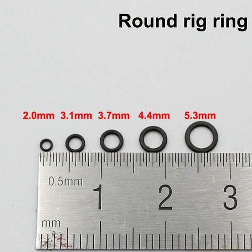 50PCS Carp Fishing Accessories Rig Rings Round Oval Tear Dro