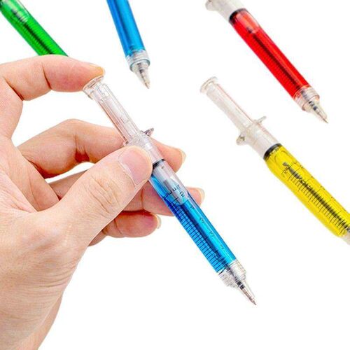 Simple needle syringe double-head pen highlighter pen