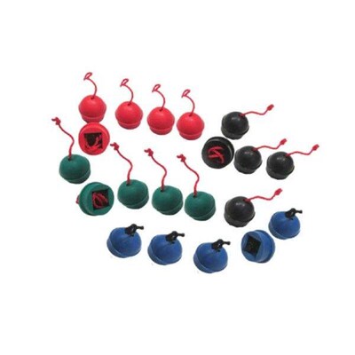 20 Pieces Billiard Chalk Holder Case Rubber with Cord