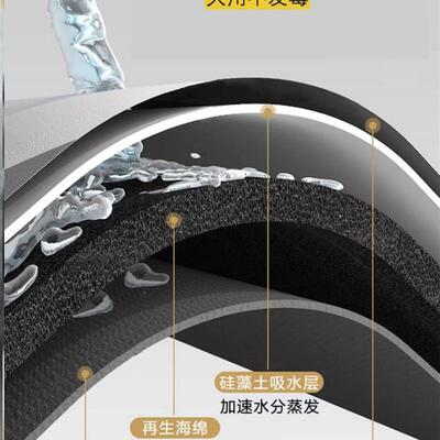 Kitchen waterproof floor mat wipes leavein carpet 厨房地垫